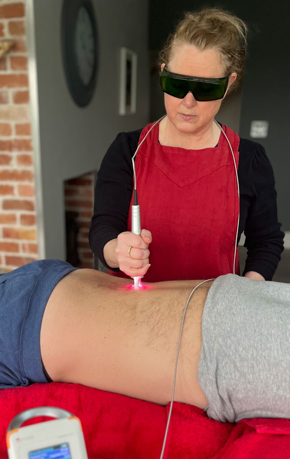 K-Laser treatment in progress